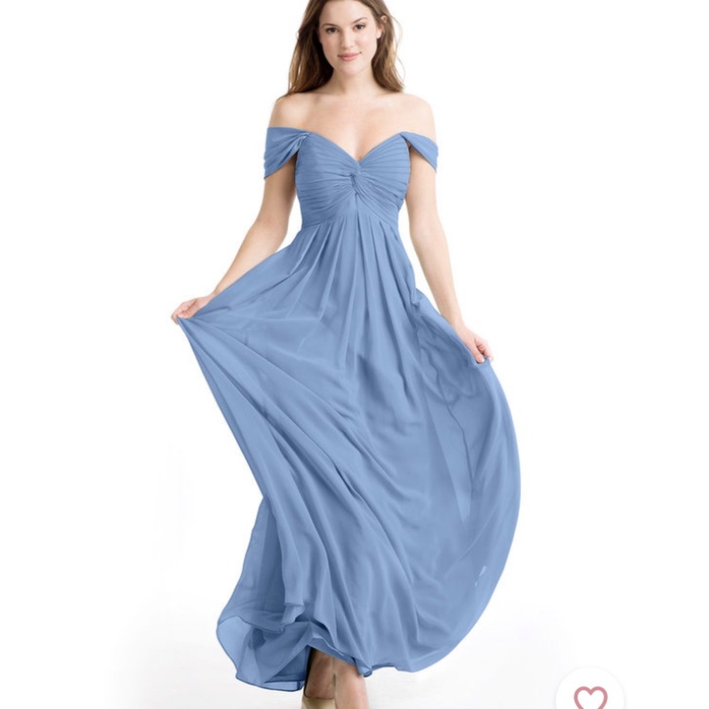 Azazie Kaitlynn A2 Steel Blue Dress